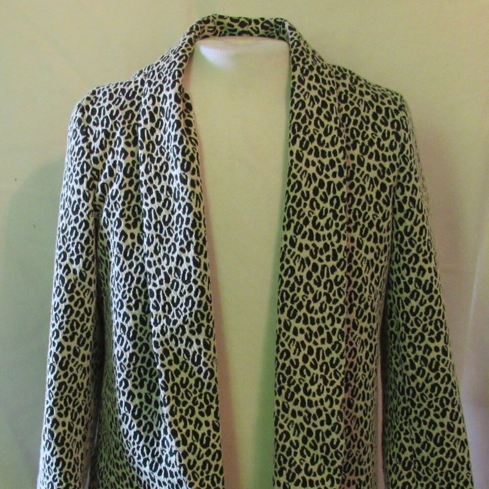 Elementz Petite Leopard Print Blazer Size Petite Large EUC - Picture 2 of 7
